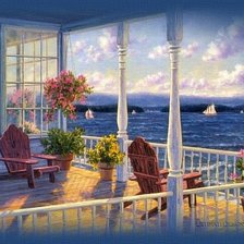 Схема вышивки «вид на море»