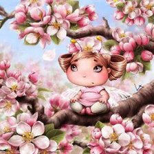 Схема вышивки «Фея на яблоне»