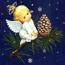Схема вышивки «Новогодний ангелочек»