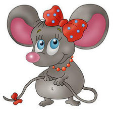 Схема вышивки «мышка»