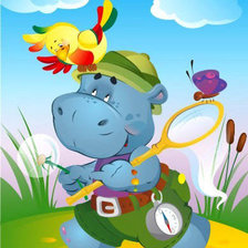 Схема вышивки «бегемотик»