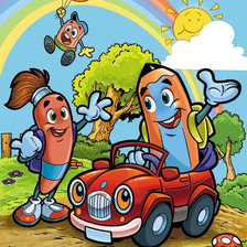 Схема вышивки «веселые картинки»