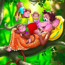 Схема вышивки «обезьянки»