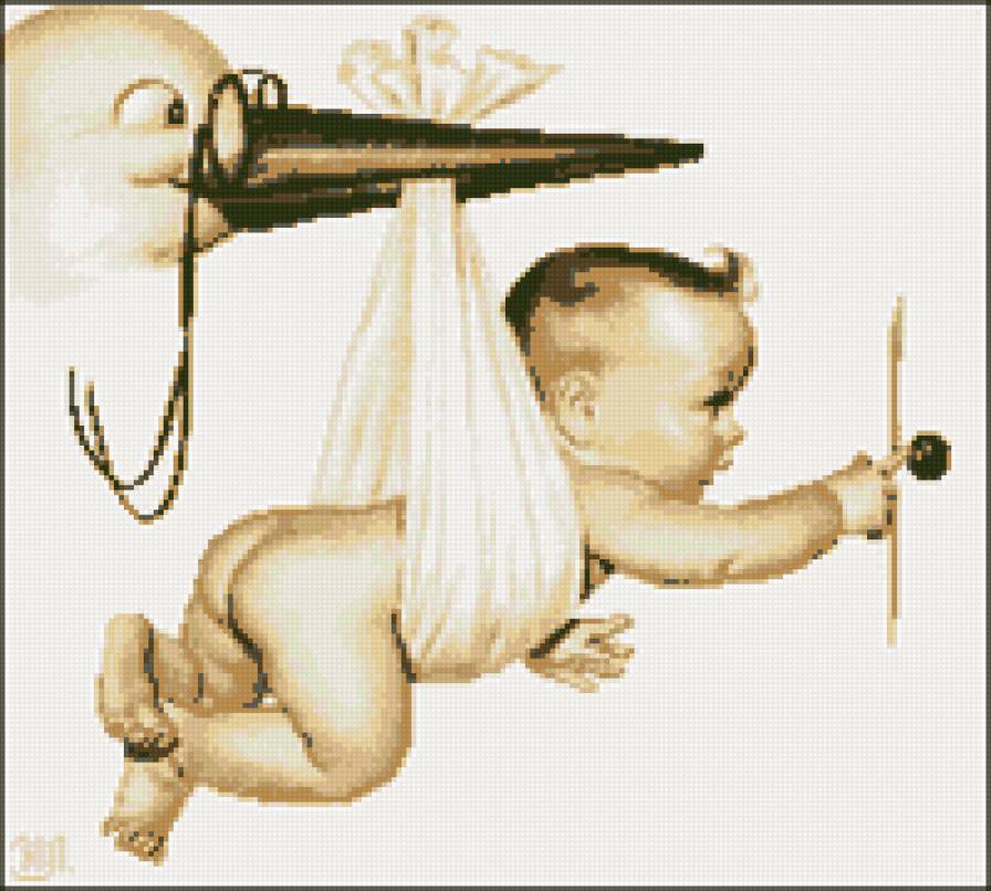 Малыш и аист - предпросмотр