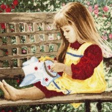 Схема вышивки «Маленькая рукодельница»