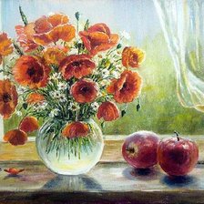 Схема вышивки «маки»