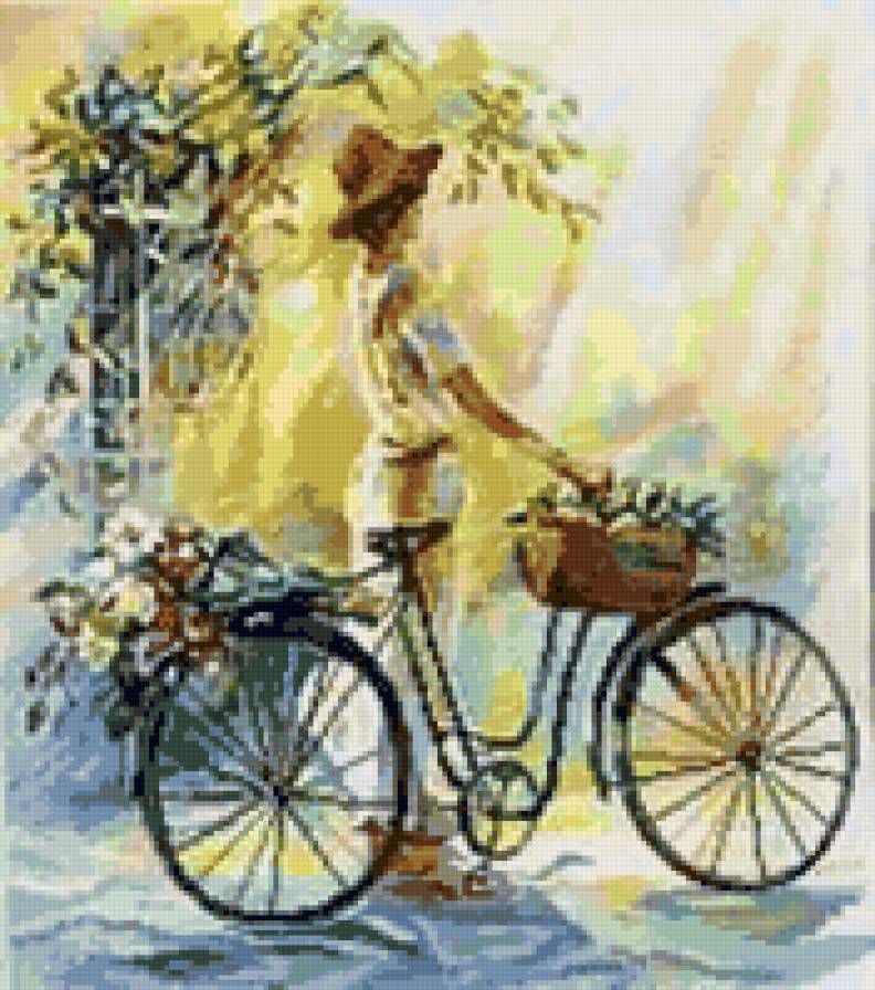 велосипедистка - предпросмотр