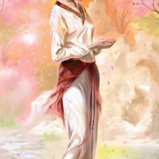 Схема вышивки «гейша»