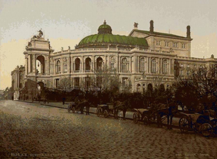 ТЕАТР ОПЕРЫ В ОДЕССЕ - театр, одесса, экипаж, лошади - предпросмотр