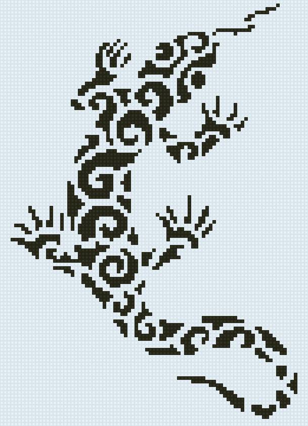 Ящерица - ящерица, монохром, черно-белое - предпросмотр