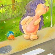 Схема вышивки «ежик»