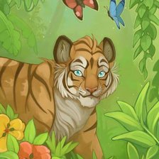 Схема вышивки «тигр»