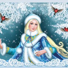 Схема вышивки «снегурочка»