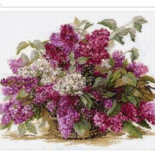 Схема вышивки «сирень»