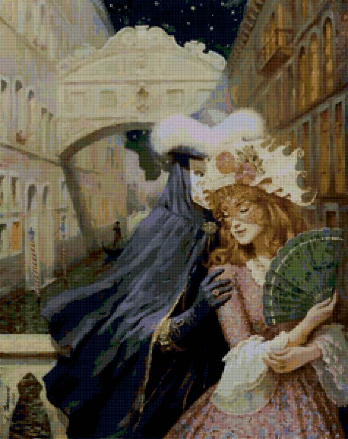 карнавал - пара, венеция, маскарад, бал, романтика, любовь, италия - предпросмотр