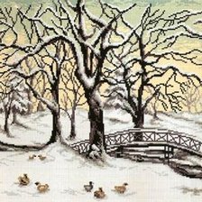 Схема вышивки «Зимний парк»