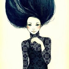 Схема вышивки «Девушка»