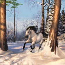 Схема вышивки «Конь»