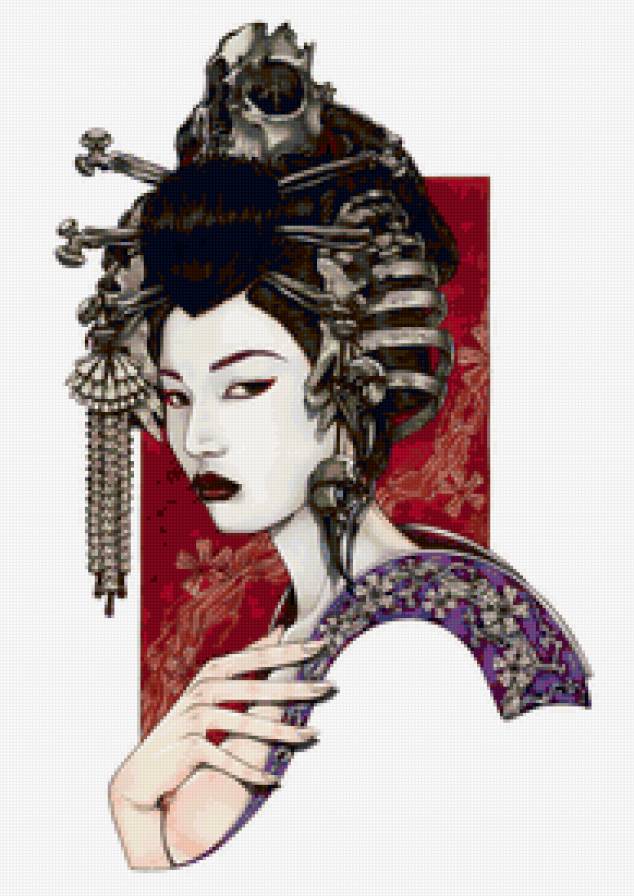 Гейша - девушка, гейша, япония - предпросмотр