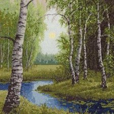 Схема вышивки «Березовая роща»
