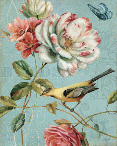 Lisa Audit - цветы, птицы - оригинал