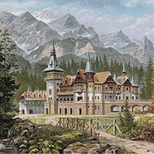 Схема вышивки «Старый замок»