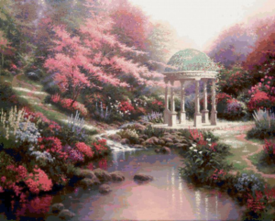 беседка - сад, беседка, томас кинкейд - предпросмотр