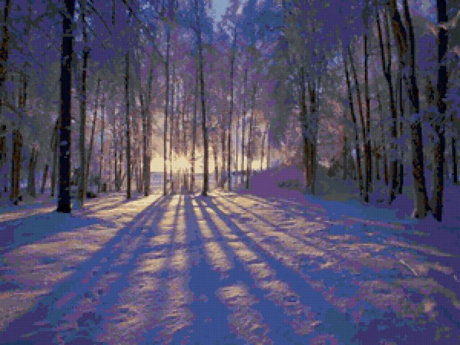 Зимний пейзаж) - зима, winter, зимний лес - оригинал
