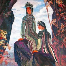 Схема вышивки «Две ящерки(по мотивам сказов Бажова)»