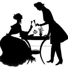 Схема вышивки «силуэт пары»