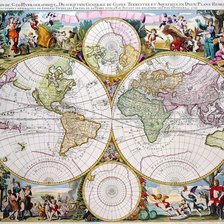 Схема вышивки «Старая карта»