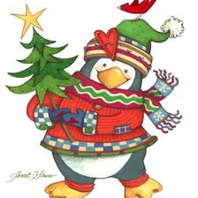 Схема вышивки «Пингвин»