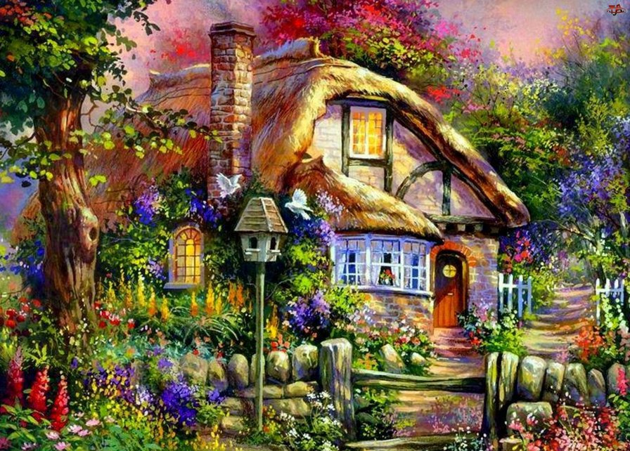 дом - пейзаж, природа, дом, сказка - оригинал