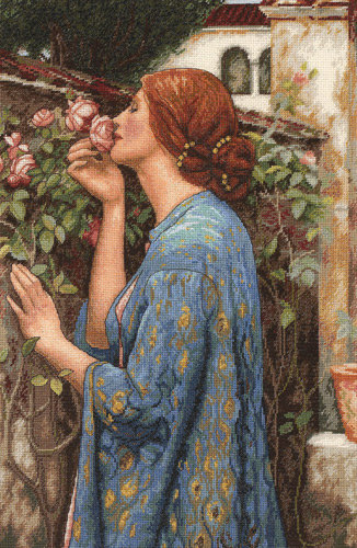 Аромат розы - картина, девушка, розы, цветы - оригинал