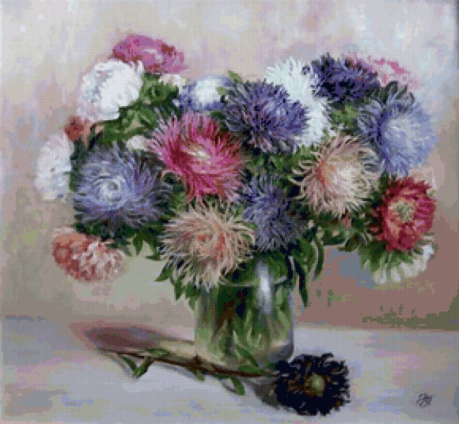 букет астр - астры, цветы - предпросмотр