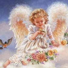 Схема вышивки «ангелочек»