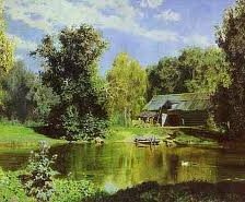 Схема вышивки «озеро»