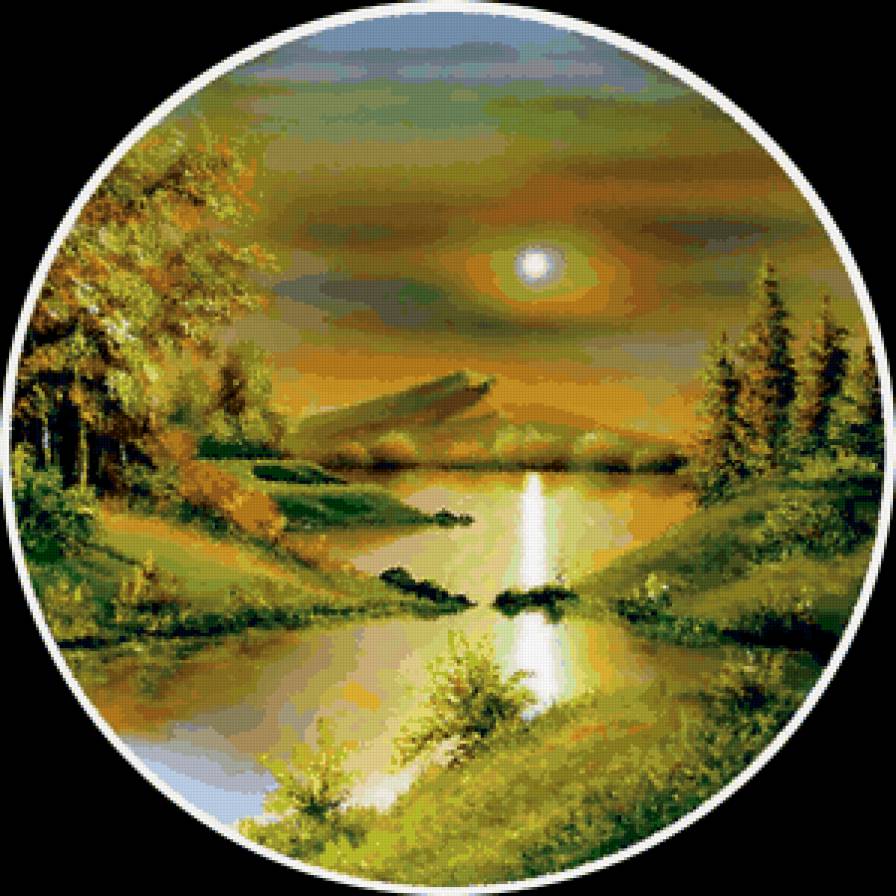 Пейзаж - пейзаж, река, живопись - предпросмотр