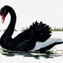 Схема вышивки «лебедь»