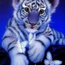 Схема вышивки «тигренок»