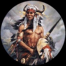 Схема вышивки «индеец»