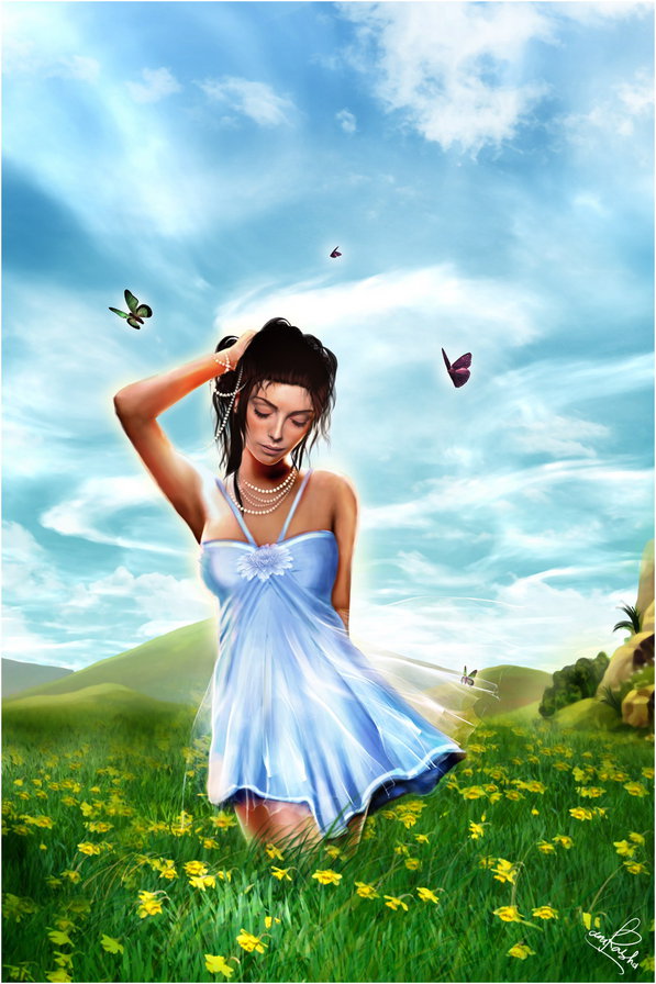 №50794 - картина, живопись, люди, девушка, искусство - оригинал