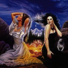 Схема вышивки «день и ночь»