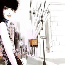 Схема вышивки «Парижанка»