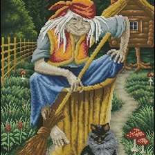 Схема вышивки «баба яга»