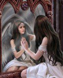 перед зеркалом - ангел, девушка, зеркало - оригинал