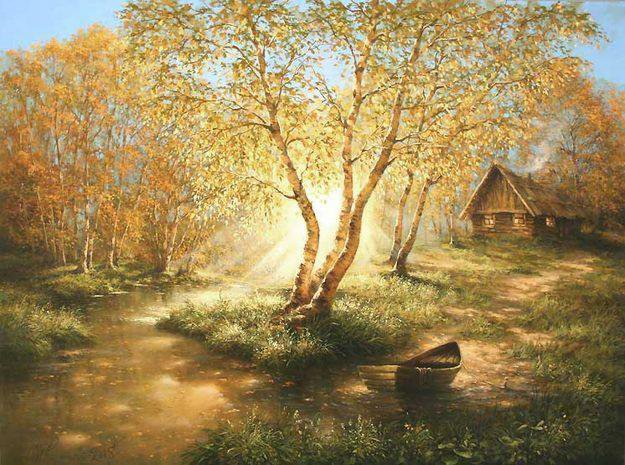 лес - домик, дерево, осень, лес - оригинал