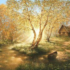 Схема вышивки «лес»