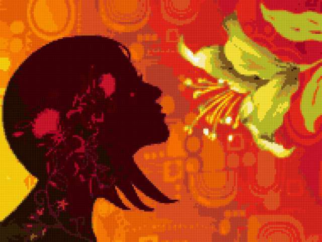 №51733 - девушка-цветок, девушка - оригинал