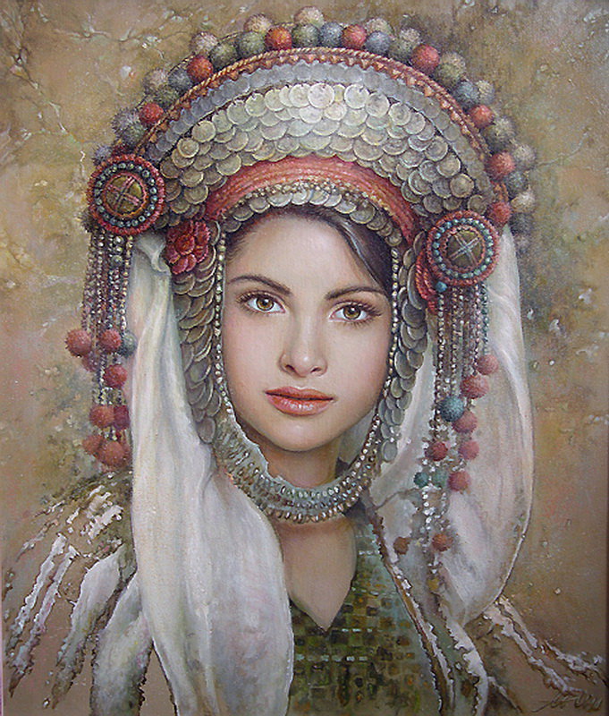 женский образ - девушки, портрет, картина - оригинал